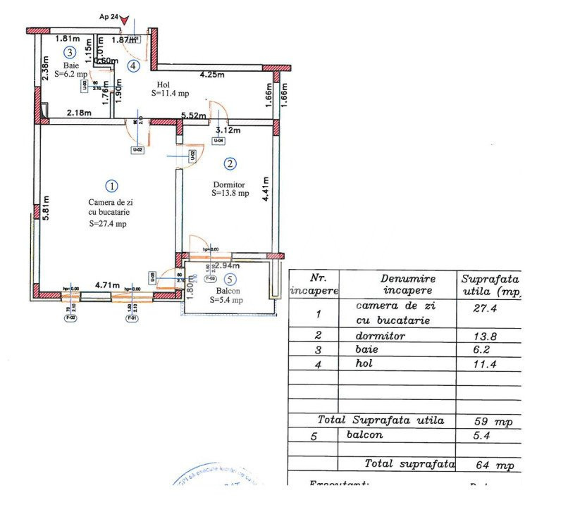 Apartament Camere Bloc Nou Finalizat Comision Kw Brasov